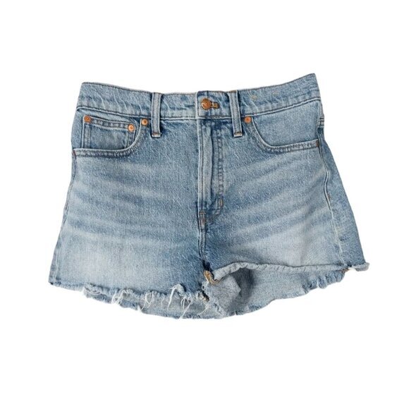 Madewell The Perfect Jean Short Womens SZ 28‎ Light Wash Distressed Denim Boho - Picture 1 of 7